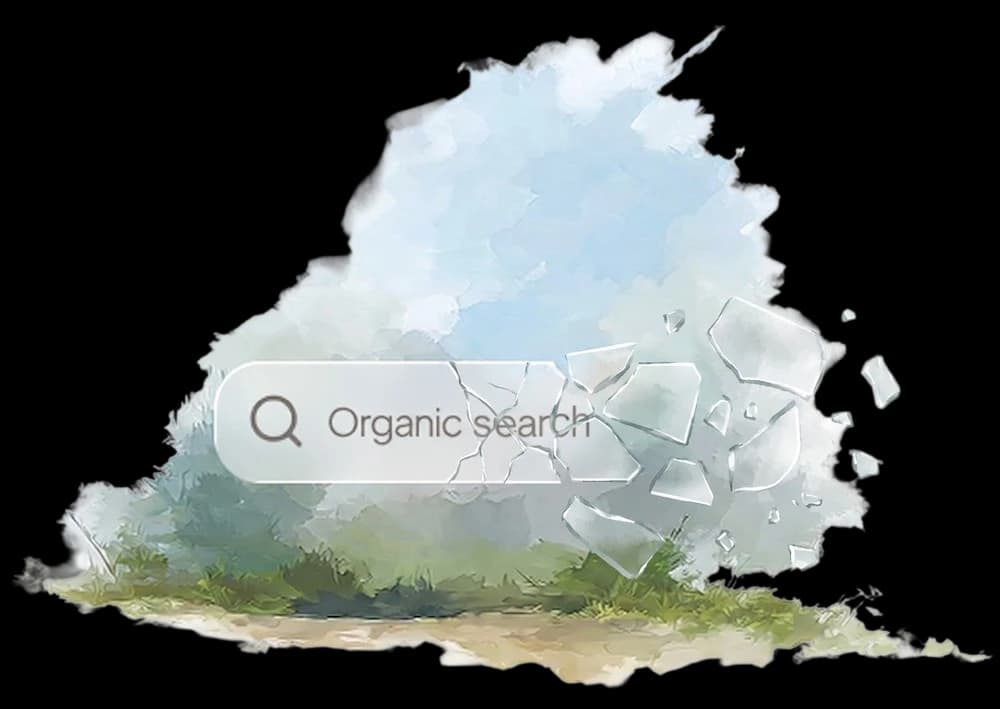 Illustration of an AI-powered organic search experience